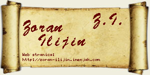 Zoran Ilijin vizit kartica
